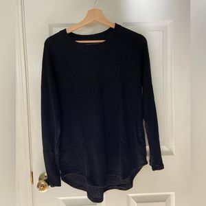 American Eagle black waffle long sleeve